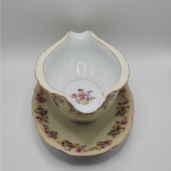 Hostess Other - Vintage 1950’s China Gravy Boat Attached Plate Occupied Japan Hostess